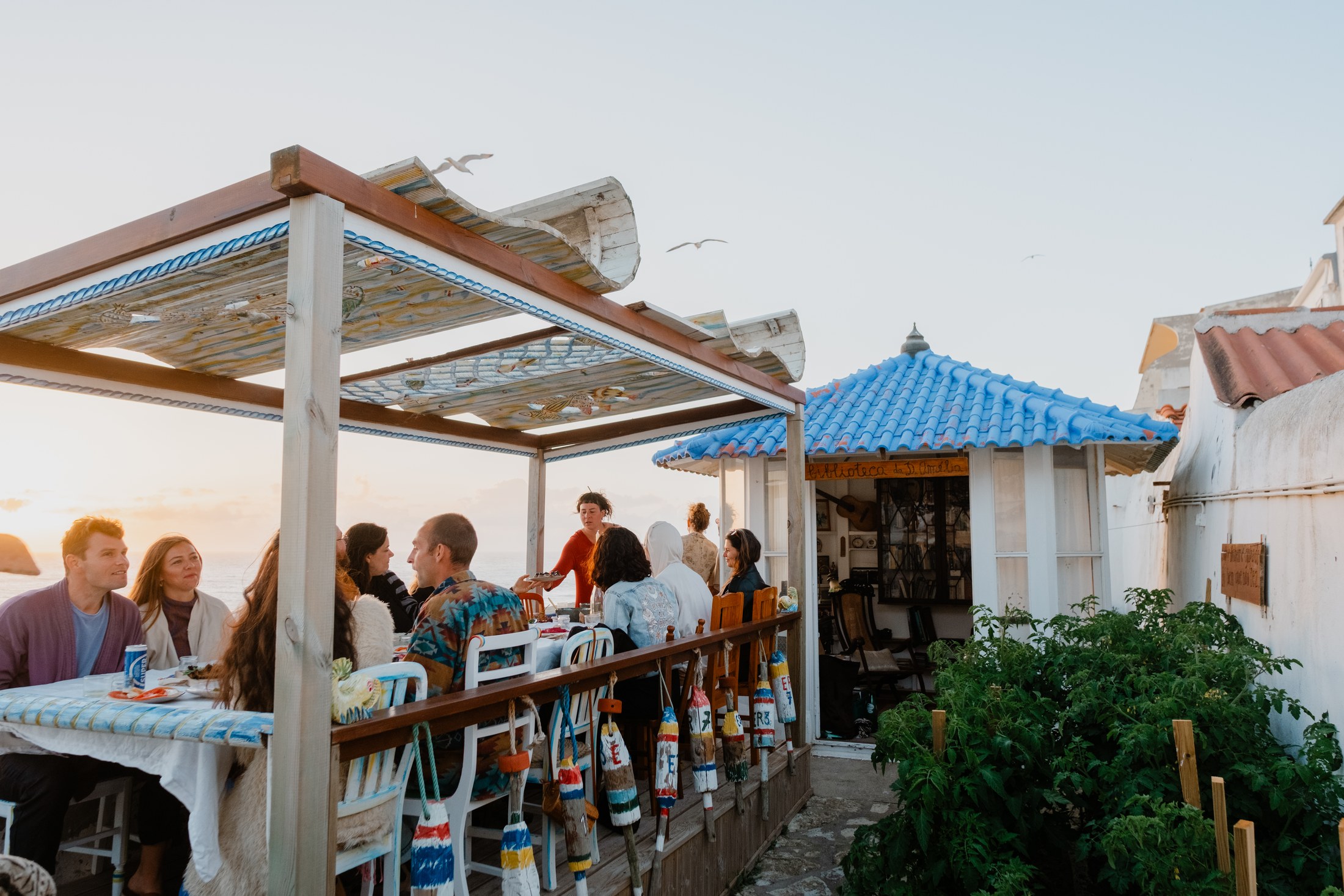 The final moments of dinner in Ericeira