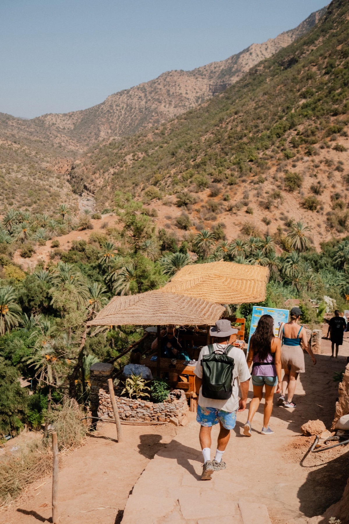 Guests arriving in the Moroccan hills